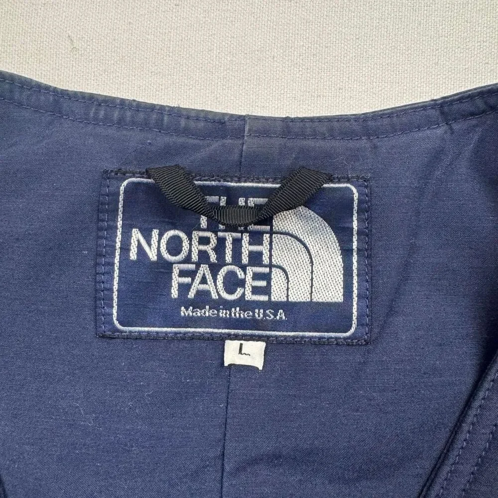 Vintage 80s The North Face Vest Jacket Men Large Blue Quilted Talon Button Up